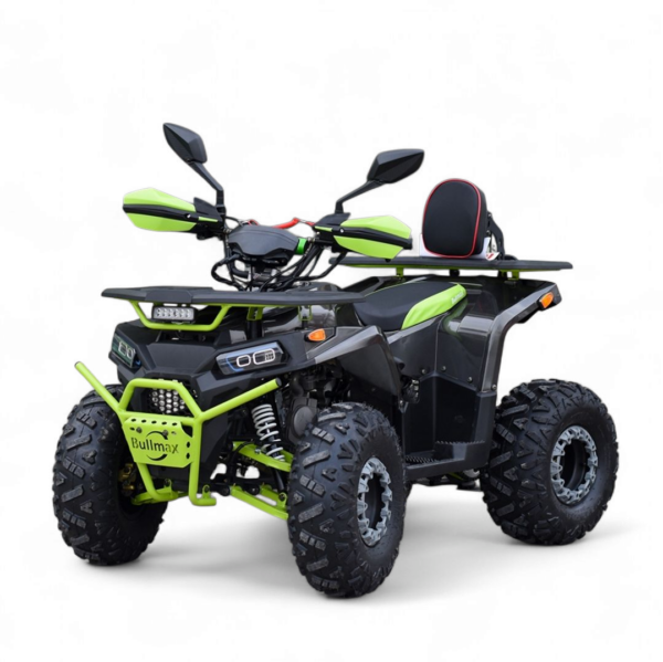 Бензиново atv 150cc bullmax powersport, автоматик, теглич, големи 8″ джанти, led бар, цял стоп, green