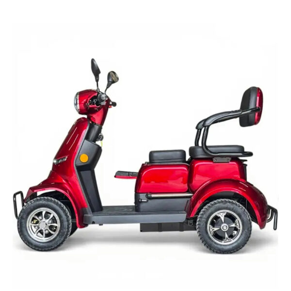 Двуместна електрическа четириколка comfort duo, 2000w, 60v, 20ah, ce сертификат, червен металик