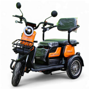 Електрическа триколка max motors x1 1500w, 48v, 20ah, 10" джанти, оранжев металик