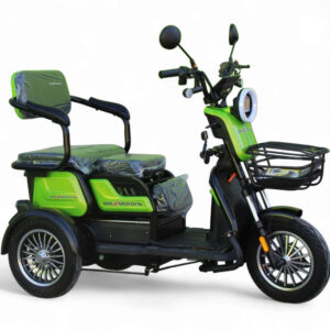 Електрическа триколка max motors x1 1500w, 48v, 20ah, 10" джанти, зелен металик