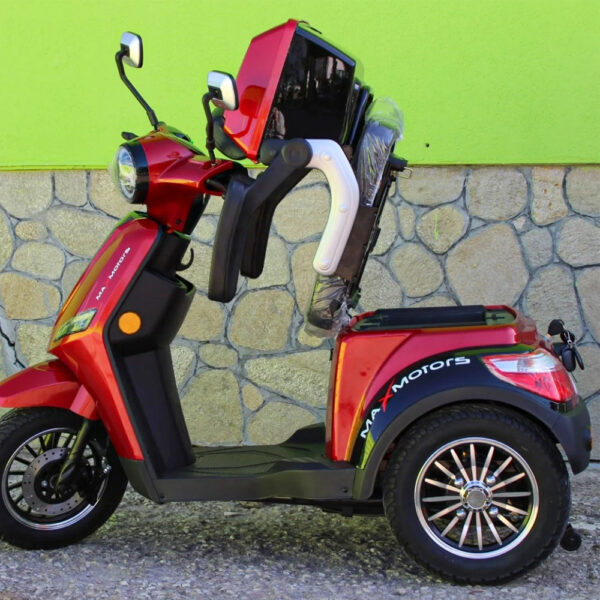 Електрическа триколка max motors fm1 1500w, 60v, 20ah, червено бордо