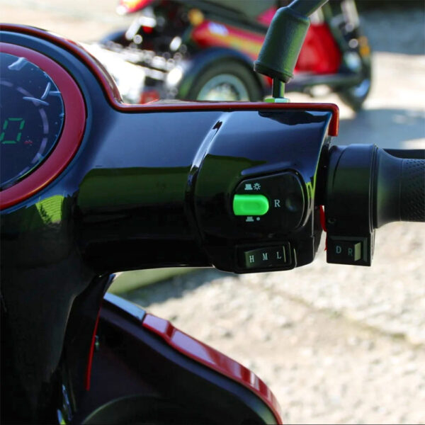 Електрическа триколка max motors fm1 1500w, 60v, 20ah, червено бордо