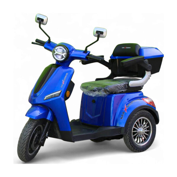 Електрическа триколка max motors fm1 1500w, 60v, 20ah, син металик