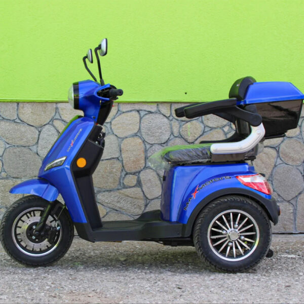 Електрическа триколка max motors fm1 1500w, 60v, 20ah, син металик
