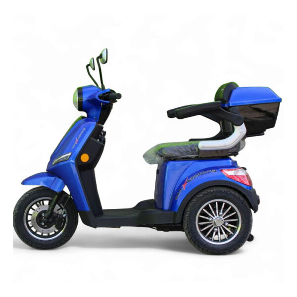 Електрическа триколка max motors fm1 1500w, 60v, 20ah, син металик