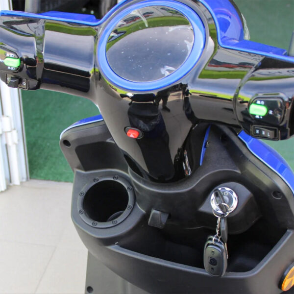 Електрическа триколка max motors fm1 1500w, 60v, 20ah, син металик