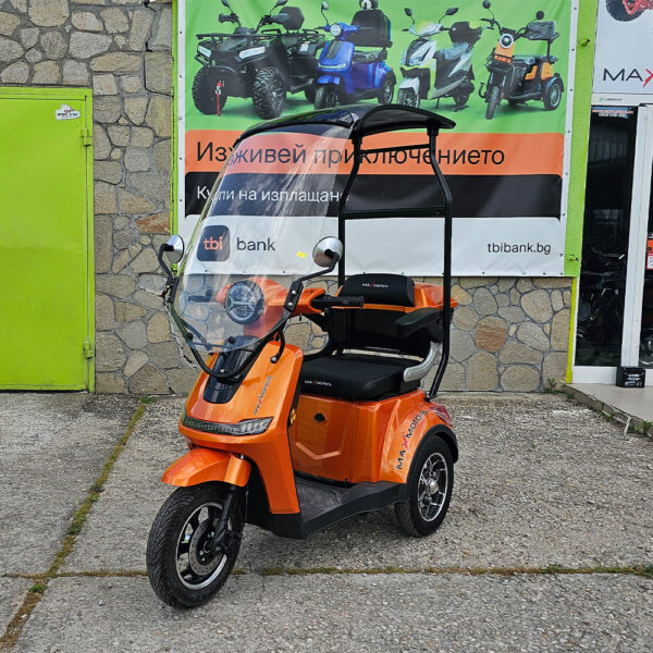 Електрическа четириколка с покрив max motors fm1, оранжева (1500w, 60v, 20ah)