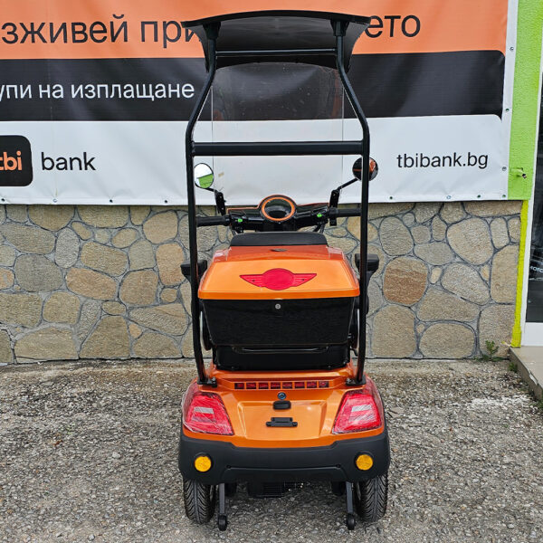 Електрическа четириколка с покрив max motors fm1, оранжева (1500w, 60v, 20ah)