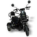 Двуместна електрическа триколка bullmax pudding premium, с дълга платформа, крачна спирачка и диференциално задвижване