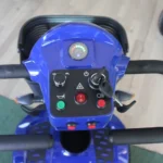Инвалидна електрическа четириколка maxmotors 350w, 24v, 20ah, със сваляема батерия и maxi гуми, син металик