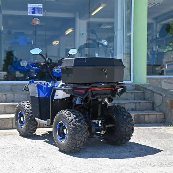 Двуместно бензиново atv bullmax zigo 150cc, полуавтомат, с теглич, синьо, 55km/h
