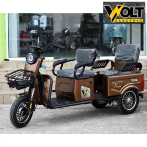 Двуместна карго електрическа триколка volt energy a10 1500w, 48v, 20ah, златистокафява