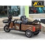 Двуместна карго електрическа триколка volt energy a10 1500w, 48v, 20ah, златистокафява