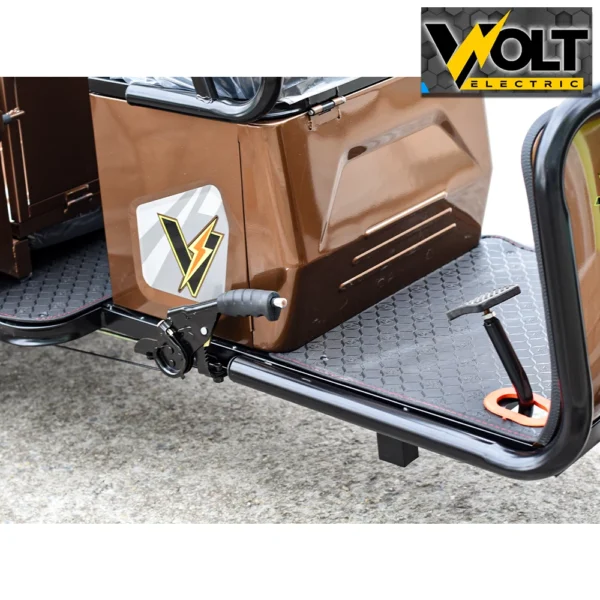 Двуместна карго електрическа триколка volt energy a10 1500w, 48v, 20ah, златистокафява