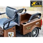 Двуместна карго електрическа триколка volt energy a10 1500w, 48v, 20ah, златистокафява