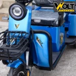 Двуместна карго електрическа триколка volt energy a10 1500w, 48v, 20ah, червен металик