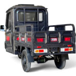 Професионална товарна електрическа триколка с кабина, товароносимост 600 кг, bullmax cargo cab 4000w, черна