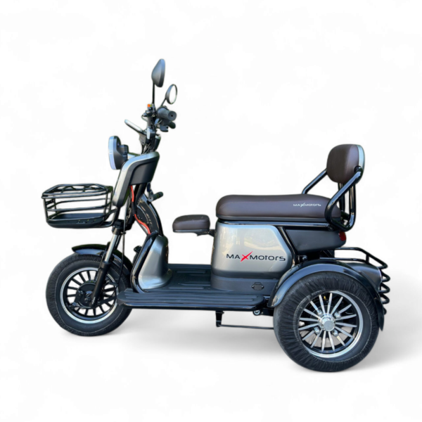 Електрическа триколка max motors grand pudding, 2000w, 60v, 25ah, сива