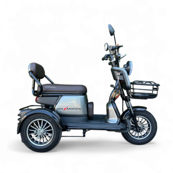 Електрическа триколка max motors grand pudding, 2000w, 60v, 25ah, сива