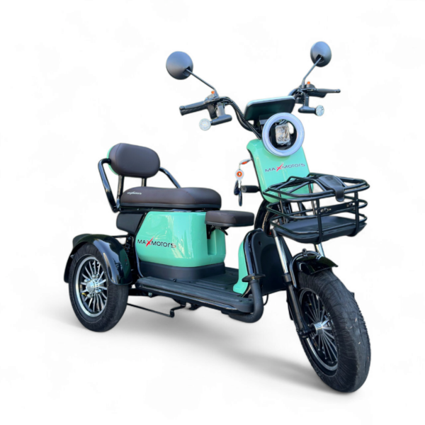 Електрическа триколка max motors grand pudding, 2000w, 60v, 25ah, зелена