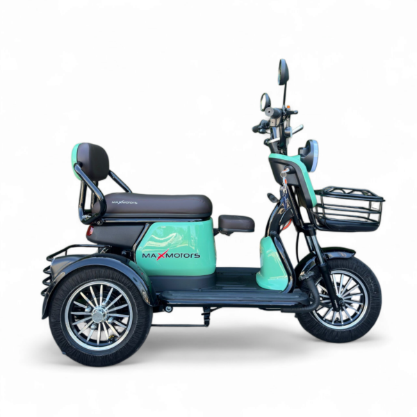 Електрическа триколка max motors grand pudding, 2000w, 60v, 25ah, зелена
