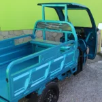 Селскостопанска товарна електрическа триколка 2000w с покрив, 600 кг товар, 60v, 45ah, синя