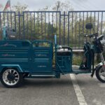 Триместна товарна електрическа триколка max motors go pro 2000w, (трансформираща се), синьозелен металик