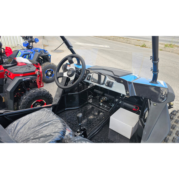Двуместно бензиново offroad utv бъги apex trek 200сс, с включен безплатен profi пакет, синьо
