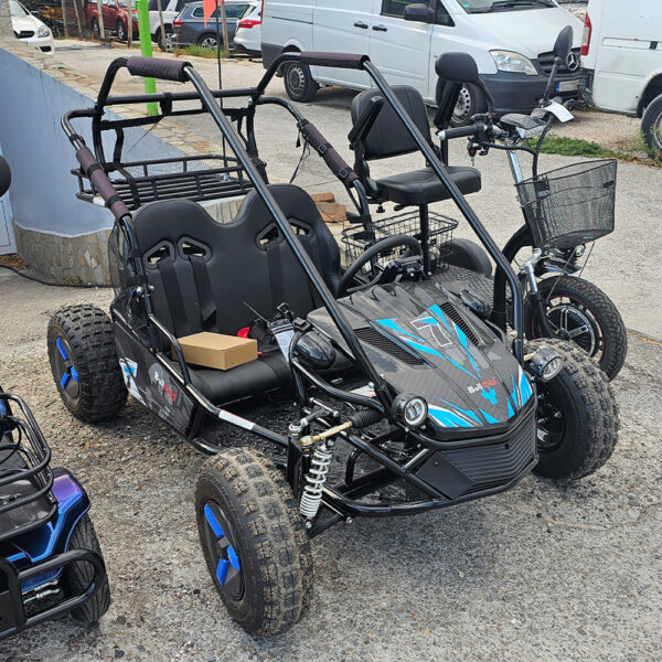 Двуместно електрическо utv Бъги apex 5 4000w, Ъпгрейд на батериите 60v/20ah, синьо