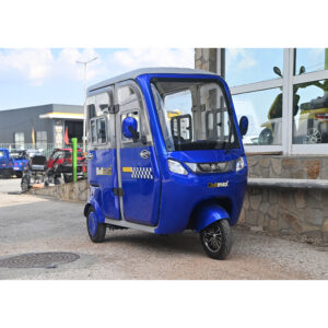 Триместна електрическа кола триколка с кабина и сваляеми врати bullmax atlas 3000w с безплатен зимен пакет, 72v/32ah, червена (Копие)