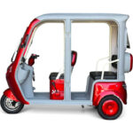 Триместна електрическа триколка с кабина и 4 врати bullmax atlas 3000w с безплатен зимен пакет, 72v/32ah