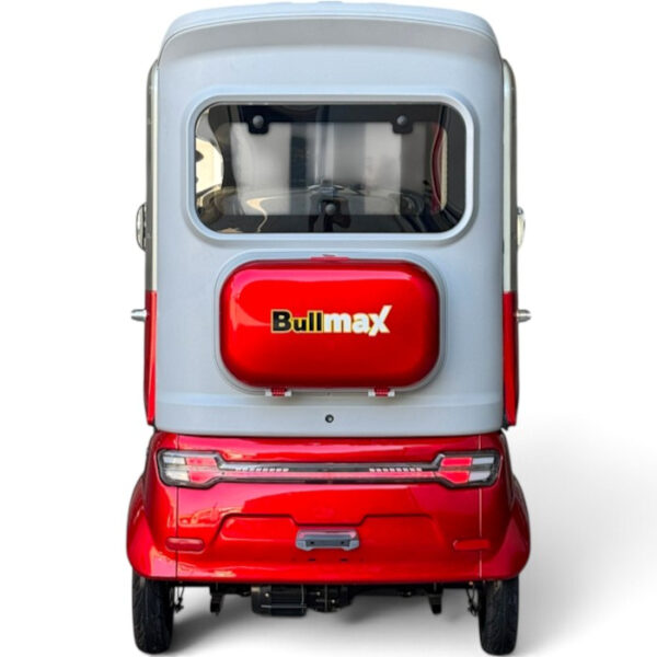 Триместна електрическа триколка с кабина и 4 врати bullmax atlas 3000w с безплатен зимен пакет, 72v/32ah